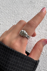 Yeni Sezon Luxe Bubble Tasarım Ayarlanabilir Kadın Yüzük