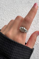 Yeni Sezon Luxe Bubble Tasarım Ayarlanabilir Kadın Yüzük