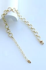 Premium Seri Wreath Tasarım Kararmaz Renk Atmaz Kadın Çelik Bileklik Gold
