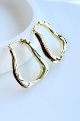 Premium Seri Sallantılı Bordo Mineli Halka Tasarım Kararmaz Kadın Çelik Küpe