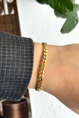 Premium Seri Wring Tasarım Kararmaz Renk Atmaz Kadın Çelik Bileklik