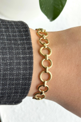 Premium Seri Wreath Tasarım Kararmaz Renk Atmaz Kadın Çelik Bileklik