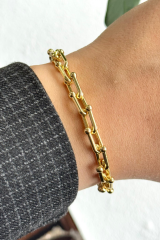 Premium Seri Tiff Co Tasarım Kararmaz Renk Atmaz Kadın Çelik Bileklik