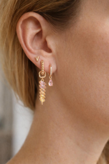 İthal Seri 3'lü Kombin Çok Renkli Zirkon Taşlı Sallantılı Kadın Çelik Küpe