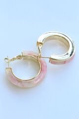 İthal Seri Çok Renkli Halka Tasarım Kadın Çelik Küpe