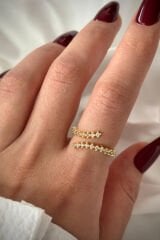 Yeni Sezon Su Yolu Tasarım Yarum Tur Zirkon Taşlı Kadın Yüzük