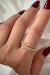 Yeni Sezon Su Yolu Tasarım Yarum Tur Zirkon Taşlı Kadın Yüzük