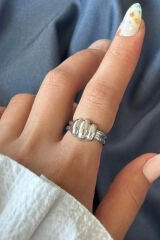 Yeni Sezon Luxe Bubble Tasarım Ayarlanabilir Kadın Yüzük