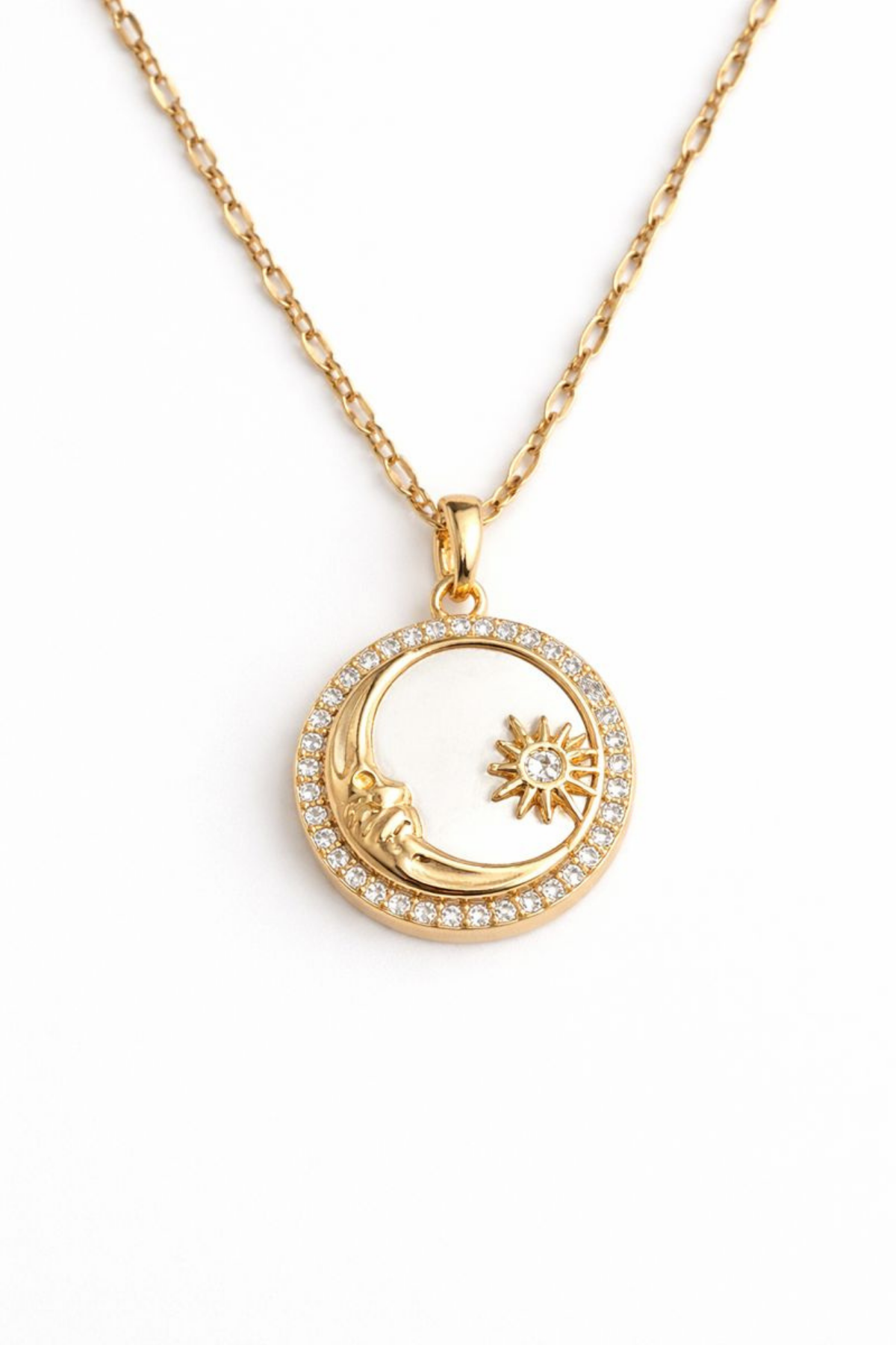 Özel Seri Gün Batımı Tasarım 45 Cm Kadın Çelik Kolye