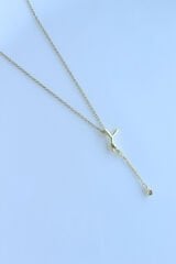 Uzak Şehir Y Harfli Çelik Alya Kolye Kararmaz Renk Atmaz