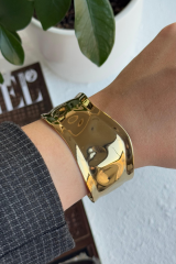 Özel Seri Aurıc Flow Tasarım Ezme Model Ayarlanabilir Kadın Çelik Kelepçe