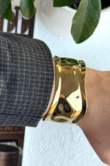 Özel Seri Aurıc Flow Tasarım Ezme Model Ayarlanabilir Kadın Çelik Kelepçe