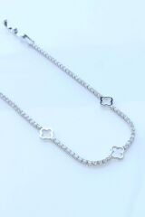 V.İ.P Seri Full Taşlı Su Yolu Çoklu İçi Boş Yonca Renk Atmaz Kararmaz Garantili Kadın Çelik Bileklik