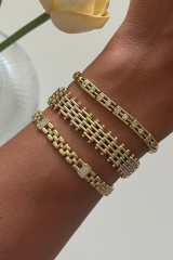 Premium Seri Italian Mesh 14K Xuping Kadın Çelik Bileklik