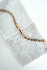 Özel Seri Zirkon Taşlı Künye Tasarım Rose Renk Xuping Kadın Çelik Bileklik