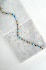 Özel Seri 14 K Xuping Nazar Boncuğu Tasarım Kadın Çelik Bileklik