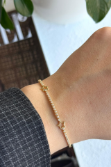 V.i.p Seri Full Taşlı Su Yolu Çoklu Yıldız Model Renk Atmaz Kararmaz Garantili Kadın Çelik Bileklik