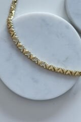 Özel Seri Ters Kalp Tasarım 14K Xuping Kadın Çelik Bileklik Altın