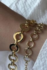 Premium Seri Wreath Tasarım Kararmaz Renk Atmaz Kadın Çelik Bileklik