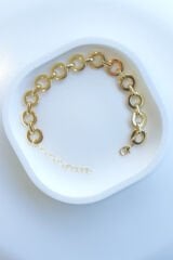 Premium Seri Ringlarge Tasarım Kararmaz Renk Atmaz Kadın Çelik Bileklik