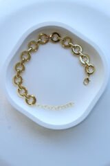 Premium Seri Ringlarge Tasarım Kararmaz Renk Atmaz Kadın Çelik Bileklik