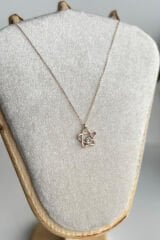 Zirkon Taşlı Yıldız Rüyası Tasarım Renk Atmaz Kararmaz Kadın Çelik Kolye