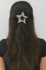 Yıldız Tasarım Metal Halka Çıt Çıt Klipsli Pinterest Toka