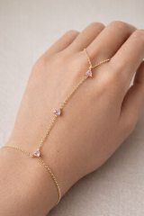 Pembe Zirkon Taşlı Tasarım Kadın ŞAHMERAN