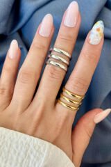 Yeni Sezon Quadra Tasarım Ayarlanabilir Kadın Yüzük