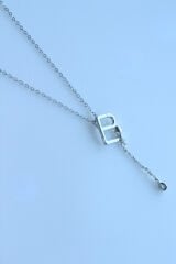 Uzak Şehir B Harfli Çelik Alya Kolye Kararmaz Renk Atmaz