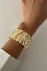 Özel Seri Aurıc Flow Tasarım Ezme Model Ayarlanabilir Kadın Çelik Kelepçe