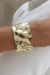 Özel Seri Aurıc Flow Tasarım Ezme Model Ayarlanabilir Kadın Çelik Kelepçe