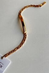 Özel Seri Zirkon Taşlı Künye Tasarım Rose Renk Xuping Kadın Çelik Bileklik