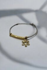 Exclusive Seri Gold Kar Tanesi Model Çift Renk Kadın Çelik Bileklik
