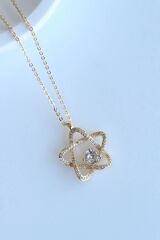 Zirkon Taşlı Yıldız Rüyası Tasarım Renk Atmaz Kararmaz Kadın Çelik Kolye