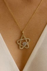 Zirkon Taşlı Yıldız Rüyası Tasarım Renk Atmaz Kararmaz Kadın Çelik Kolye