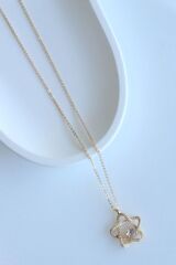 Zirkon Taşlı Yıldız Rüyası Tasarım Renk Atmaz Kararmaz Kadın Çelik Kolye