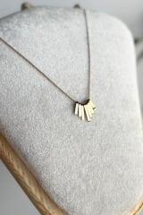 Parçacık Uçlu Tasarım Renk Atmaz Kararmaz Kadın Çelik Kolye