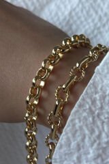 Premium Seri Deuce Tasarım Kararmaz Renk Atmaz Kadın Çelik Bileklik