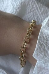 Premium Seri Deuce Tasarım Kararmaz Renk Atmaz Kadın Çelik Bileklik