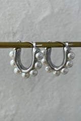 Vintage Tasarım Yeni Sezon Incili Kadın Halka Küpe