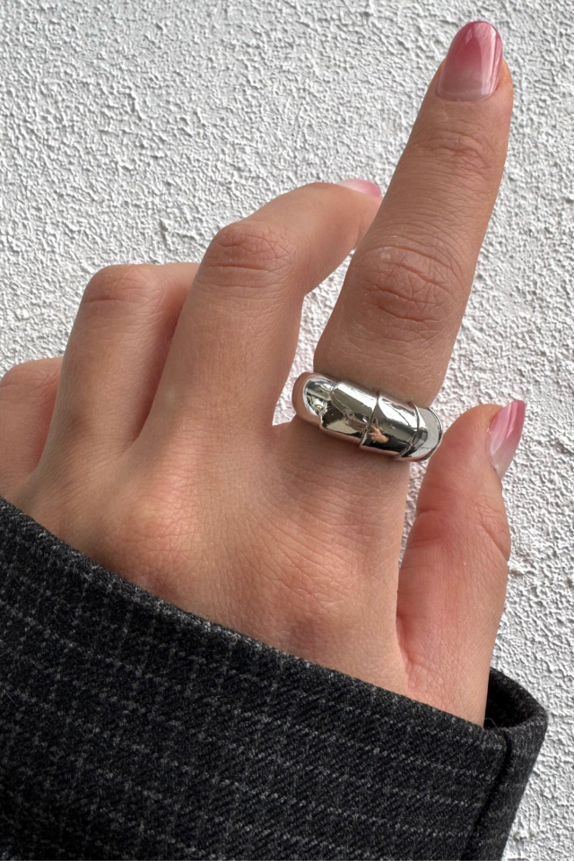 Yeni Sezon Couture Tasarım Ayarlanabilir Kadın Yüzük Gümüş